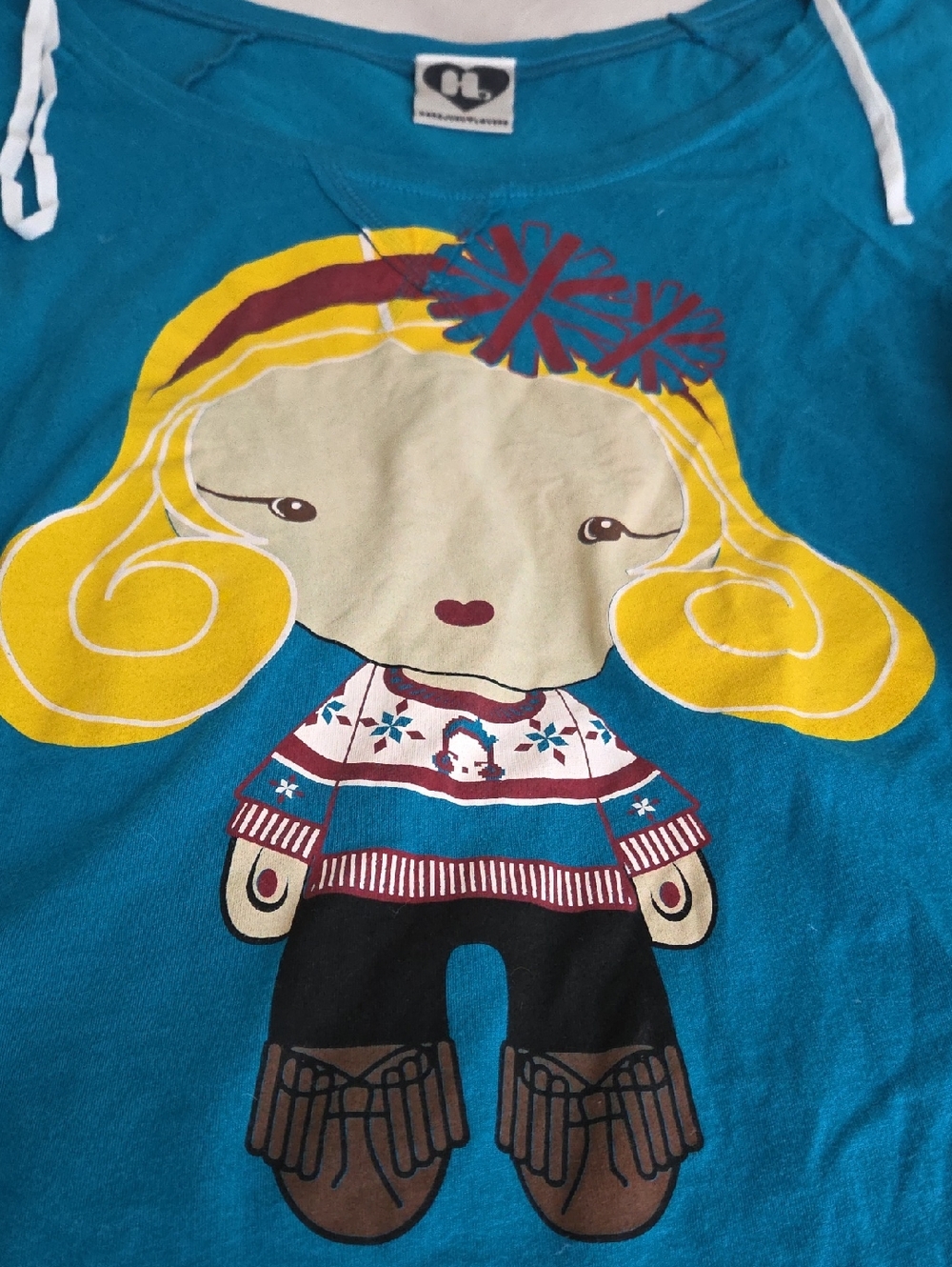 Harajuku Lovers, By Gwen Stefani Vitnage T . Teal Women Medium. Super Cute - Picture 2 of 8